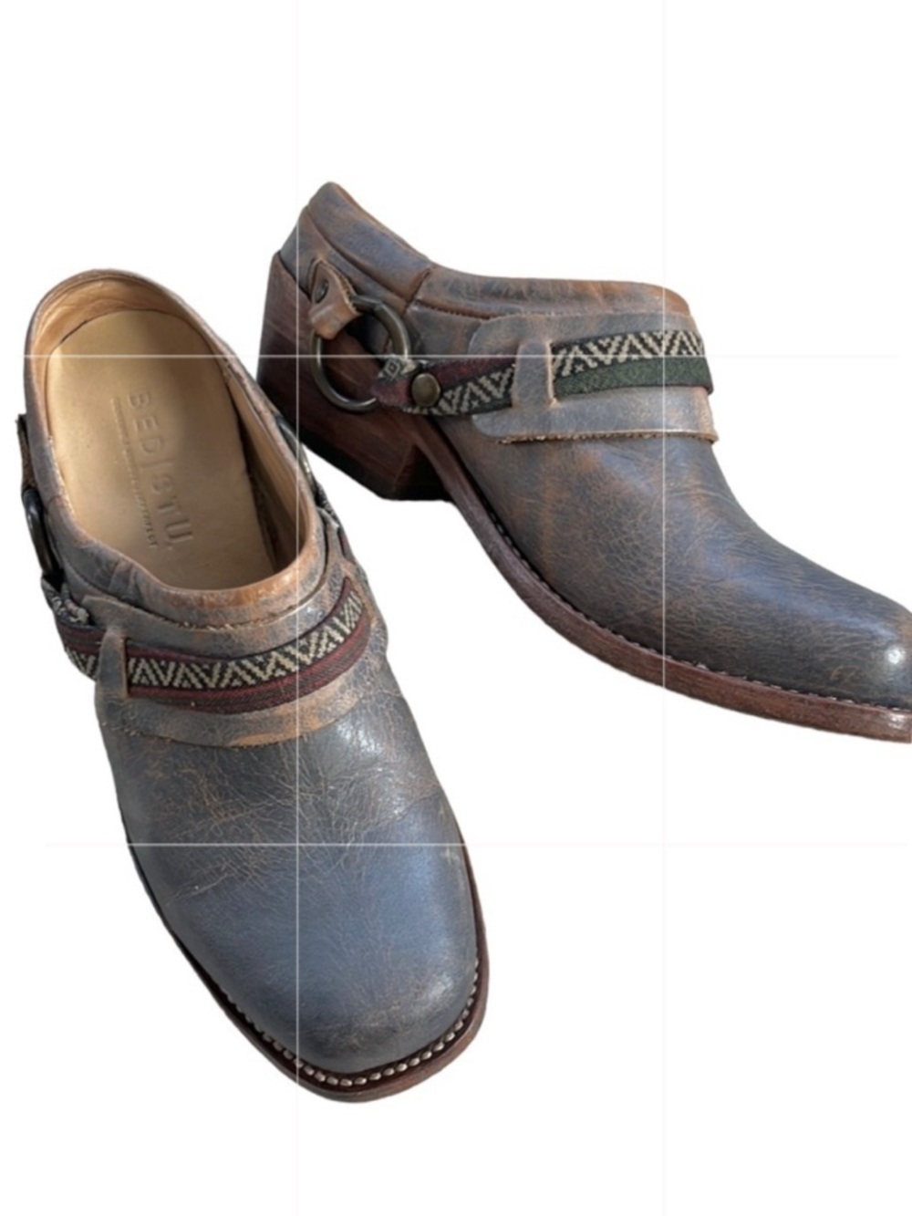 EUC Bed Stu Leather Triad Mule Clogs Size 7